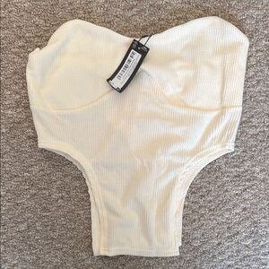 🛍️🛍️Pretty little thing rib curved hem corset